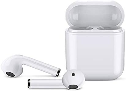 Wireless Headphones, Future Bluetooth Earbuds in-Ear 15H Playtime Hi-Fi Stereo Sound Noise Canceling HD Mic Headphones with 450mAh Portable Charging Case, IPX5 Waterproof for Sports (White)