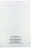 Uline 14" x 20" Self Seal Poly Bags with Suffocation Warning, Easy Peel and Stick Clear, 1.5 mil (S-19132) 100 count