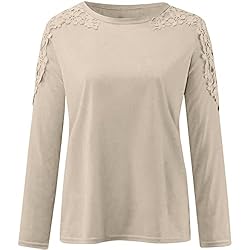 iPOGP Women's Round Neck Solid Color Hollow
