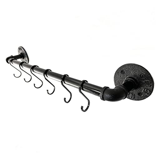 20 inch Industrial Farmhouse Black Iron Bathroom & Kitchen Towel Bar