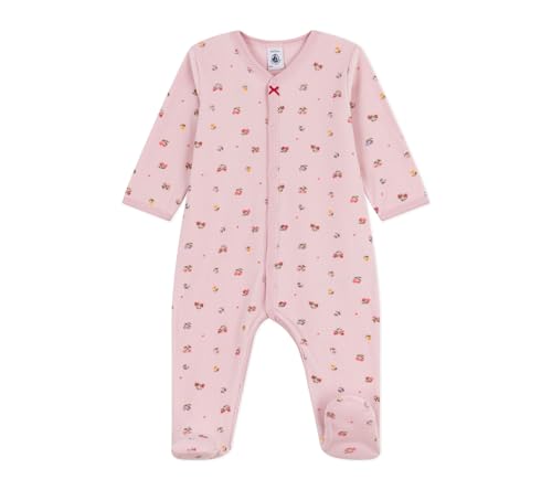 Petit Bateau Pyjama bébé en Velours imprimé Fleuri