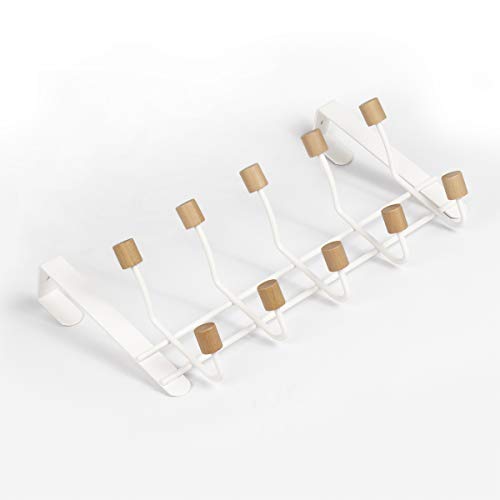 HYMIKO Over The Door Hooks,Door Mount Coat Hook Rack for Hanging Coats