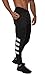 YoungLA Original Soccer Pants for Men and Women | Training Joggers Fitted Sweatpants | Tapered Workout Gym 201 Large blk/wht