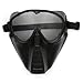 Sportty New Airsoft BB Gun Paintball Mesh Face Goggle Full Face Protect Black Mask Skull