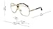 GAMT Retro Square Gold Frame Aviator Men's Goggles Plain Glasses Gold-clear