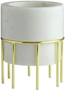 Lunar Oceans Marble & Gold Decorative Vase