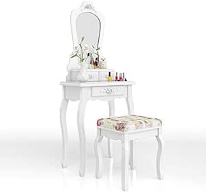 Serina Tocador vestidor Taburete tocador Mesa de tocador Espejo