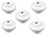 Pool and Spa Eyeball Jet 1.5" Threaded to 1/2" Open 5 in a Package White Adjustable