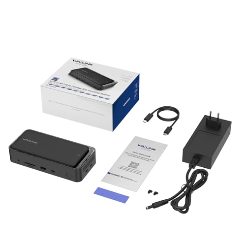 WAVLINK Triple Display Dock, 13-in-1 Type-C 10Gbps Hub with M.2 PCIe/SATA SSD Enclosure, Support 100W PD, 4K@60Hz HDMI/DP, USB C/USB-A Gen 3.2/3.1, SD/TF, Gigabit RJ45 for Windows, Mac OS