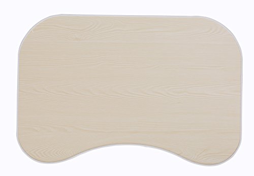 MULSH Laptop Desk Bed Table Notebook Table Bed Tray Table Breakfast Serving Tray For Sofa Bed with Foldable Metal Legs and MDF Top Board in White Oak,23.62"W X15.75"D X9.65" H