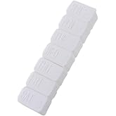 White Portable Weekly Pill Organizer, Travel Daily 7-Days Braille Pill Box Containers for Medicine Supplements Vitamin Fish Oil Personal Pill Organizers