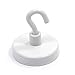 CMS MAGNETICS - (6-Pack 32mm Ceramic Hooks White 5-Pound Sheer and 13-Pound Pull Force Rating, Strong Magnet Hooks for Office, Refrigerator, Magnetic Board, Closets