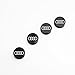 Set of 4 Audi Logo Laser Engraved Black Aluminum Metal Cap Stainless Steel Screw for Car License Plate Frame