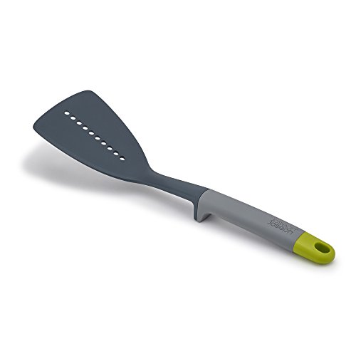 Joseph Joseph 10174 Elevate Nylon Slotted Turner With Integrated Tool Rest, One-Size, Gray/Green