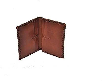 Wallet Leather Slim Bifold Handmade Genuine Men Vintage S Rfid Moroccan Mens New Blocking Card Denim Bison Brown Credit