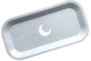 Brando Moon Small Rolling Tray - Blue Lightweight Plant Based Tray - Made from Plants - Low Carbon Kitchen Tool - Curved Edges and Smooth Surface - Travel Size 8 x 4.1 inches