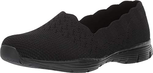 Skechers Womens Casual Loafers-shoes, Black, 9.5 US