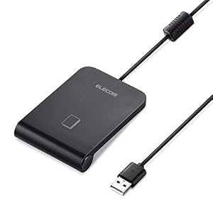 エレコム(ELECOM) ICカードリーダー MR-ICA001BK 非接触式 3年保証 パソコン Windows mac対応 ブラック