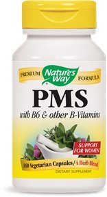 Natures Way PMS with Vitamin B6 and 5-HTP - 100 Capsules - pack of - 4