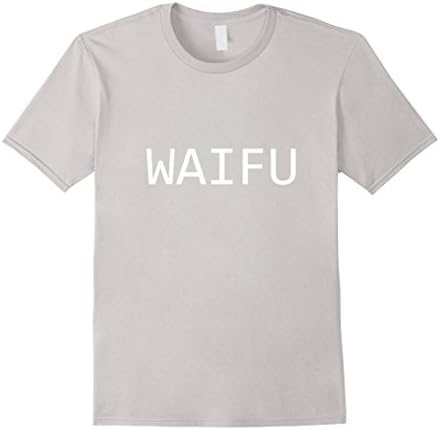 Mens WAIFU otaku weeaboo anime t-shirt 2XL Silver