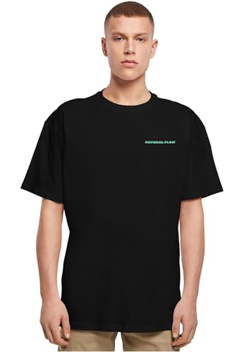 MERCHCODE Mp0009540-natural Flow Tee T-Shirt, Nero, L Uomo