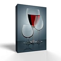 Canvas Wall Art Wine Glass Canvas Prints Home Artwork Decoration for Living Room,Bedroom - 12x18 inches