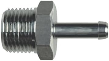 3/8 NPT to 1/4 .25" Hose Barb Adapter Fitting Bare Aluminum 375NPTM250HBSS