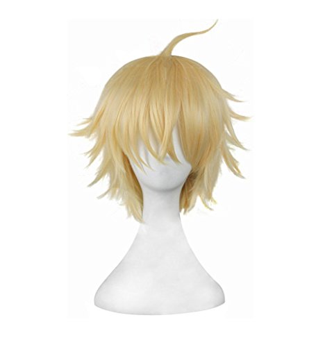 Dazcos Seraph Of The End Mikaela Hyakuya Cosplay Wig Short Wavy Blonde Hair