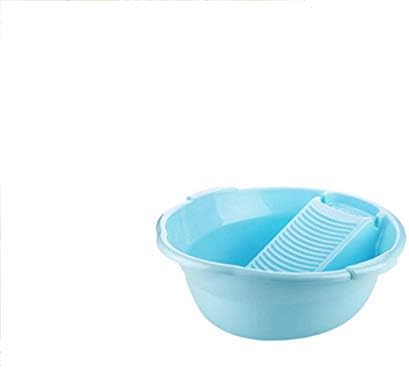 Washtub Plastic Large Size Wash Basin Basin Student Dormitory Thickening Washboard Washbasin (Color : Blue)