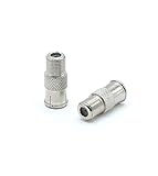 THE CIMPLE CO - Coaxial Cable Push on Connectors | 10 Pack | for Tight Corners and Hard to Reach Areas - F Type Adapter for Coax Cable and Wall Plates