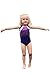 D&M Gymnastics Leotard, Adult XS, Purple, White, Black