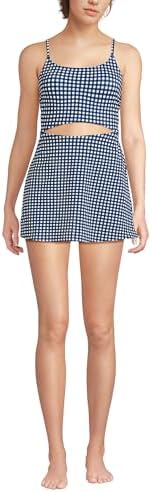 lands end side tie mini swim dress Women's Side Tie Mini Swim Dress Swimsuit