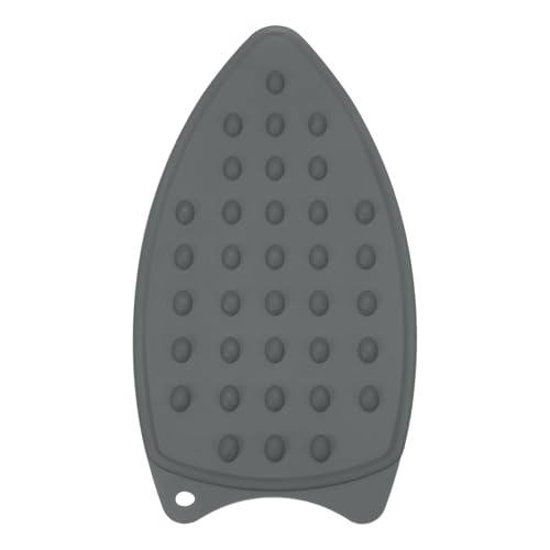 PATIKIL Silicone Iron Rest Pad, Multipurpose Hot Heat Resistant Iron Rest Plate Protective Pad for Ironing Board Hot Resistant Steamer Steam Compact Mat, Gray