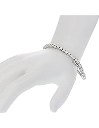 Pulsera de diamante I1-I2 con certificado de 5 ct, tenis de oro de 14 K (K-L).