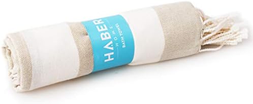 Haber - Miami 100% Cotton Bath Towel, Luxury Bath Towel and Light Weight, Highly Absorbent and Soft on Skin (Taupe)