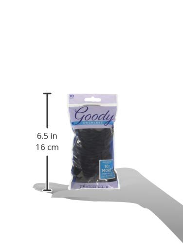 image for Goody Ouchless No Metal Black Hair Elastics Storage Pack, 4mm, 70 Coun