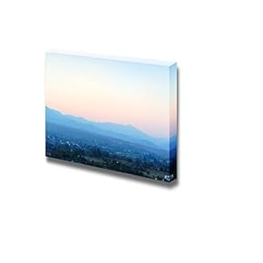 Canvas Prints Wall Art - Mountain Hill Sunset in North of Thailand for Home Art | Modern Wall Decor/Home Decoration Stretched Gallery Canvas Wrap Giclee Print. Ready to Hang - 12" x 18"