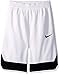 Nike Boy's Icon Basketball Shorts, Boy's Athletic Shorts with Side Pockets, White/Black/Black, M