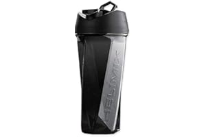 HELIMIX 2.0 Vortex Blender Shaker Bottle Holds upto 28oz | No Blending Ball or Whisk | USA Made | Portable Pre Workout Whey Protein Drink Shaker Cup | Mixes Cocktails Smoothies Shakes | Top Rack Safe