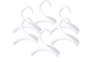 Bag-a-Vie Purse Hanger for Closet - Handbag Organizer Hooks for Hanging Bags & Purses, Protecting Bag Shape & Organizing Space (6 Hangers, White Plastic)