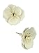Women's Metal Matte 25mm Flower Petal Stud Pierced Earrings