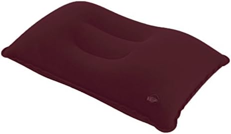 Outdoor Travel Air Pillow Beach Inflatable Cushion Camping Car Head Rest Hiking (Red)