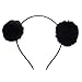 Coobbar 6Pcs Cute Faux Fur Pom Balls Headbands Girls' Hairbands Bath Spa Make Up Headbands for Women (Colorful 1)