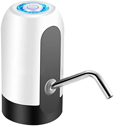 Sopear Portable USB Rechaegeable Electric Automatic Intelligent Water Bottle Pump Dispenser for 1-5 Gallon Home Drink Bottle White