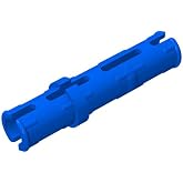Classic Building Pin Long with Friction Ridges Lengthwise, 2 Center Slots 100 Piece Compatible with Lego Parts 6558, Creative Play Set - 100% Compatible with Lego and All Major Brick Brands