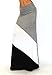 VIVICASTLE Women's Color Blocked Fold Over Waist Maxi Skirt