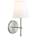 Tamb Wall Sconce 1-Light Fixture with Fabric Shade - Brushed Nickel - Linea di Liara LL-SC201-BN