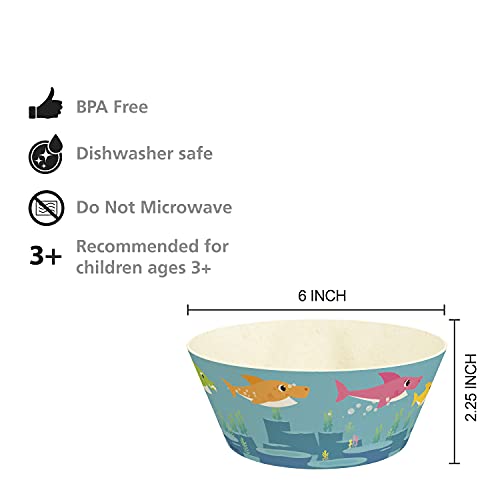 Zak Designs Baby Shark Dinnerware Set for Kids Includes 8" Plate, 6