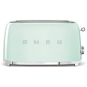 Smeg TSF02PGUK | 50's Retro Style 4 Slice Toaster in Pastel Green