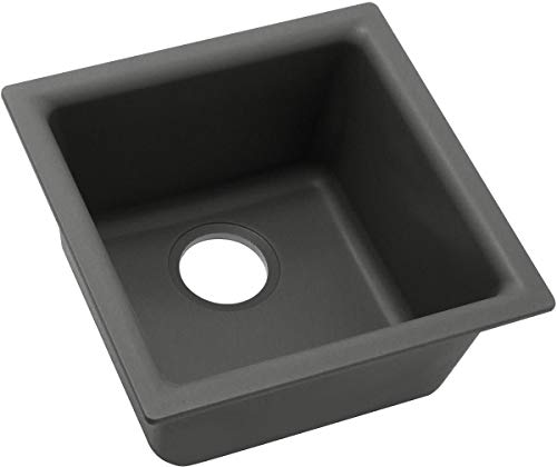 Elkay ELG1616GY0 Évier à Double Support en Quartz Classique à cuve Unique, Gris crépuscule, Sink Only